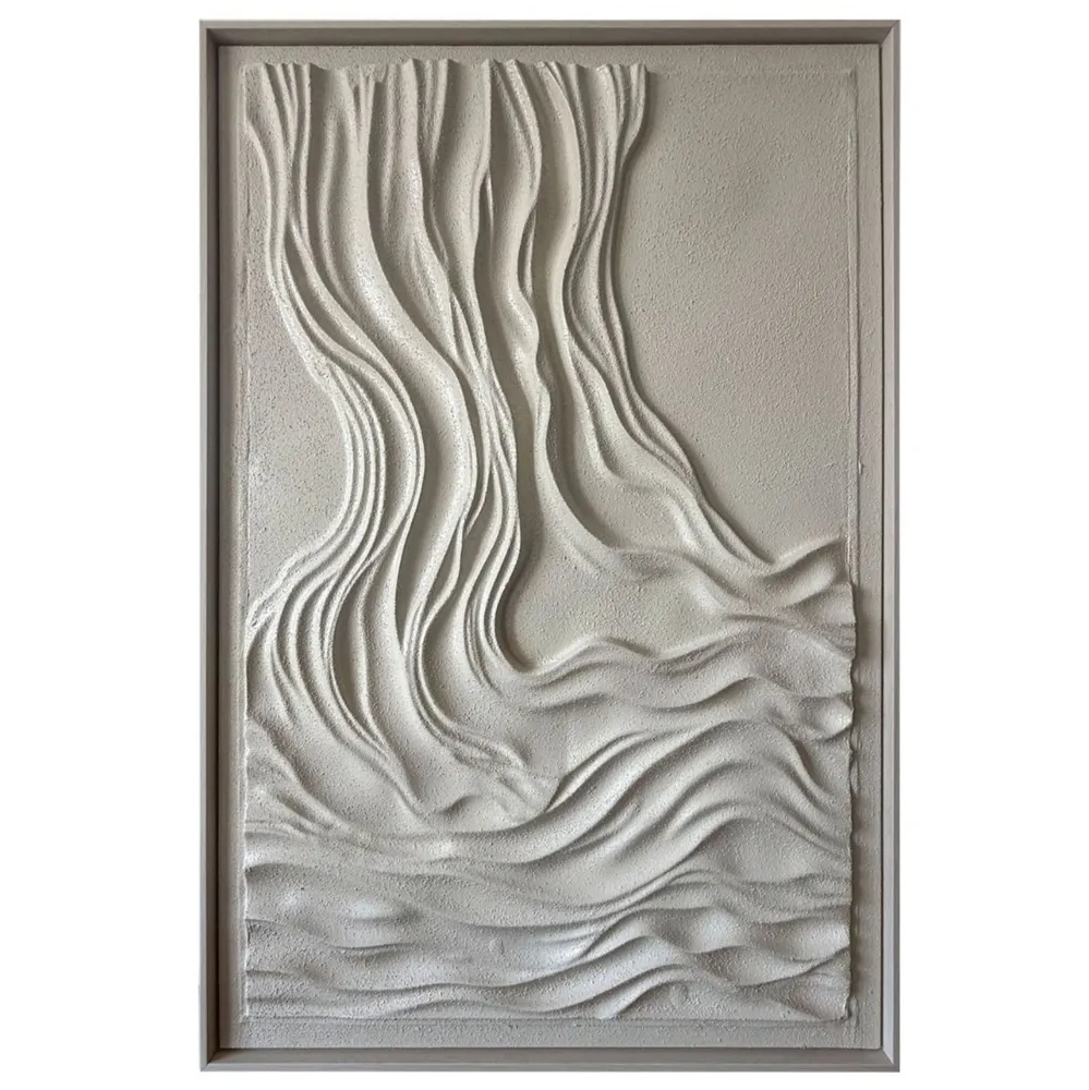 Wanddecoratie XL| 80X120 CM Wit-Beige