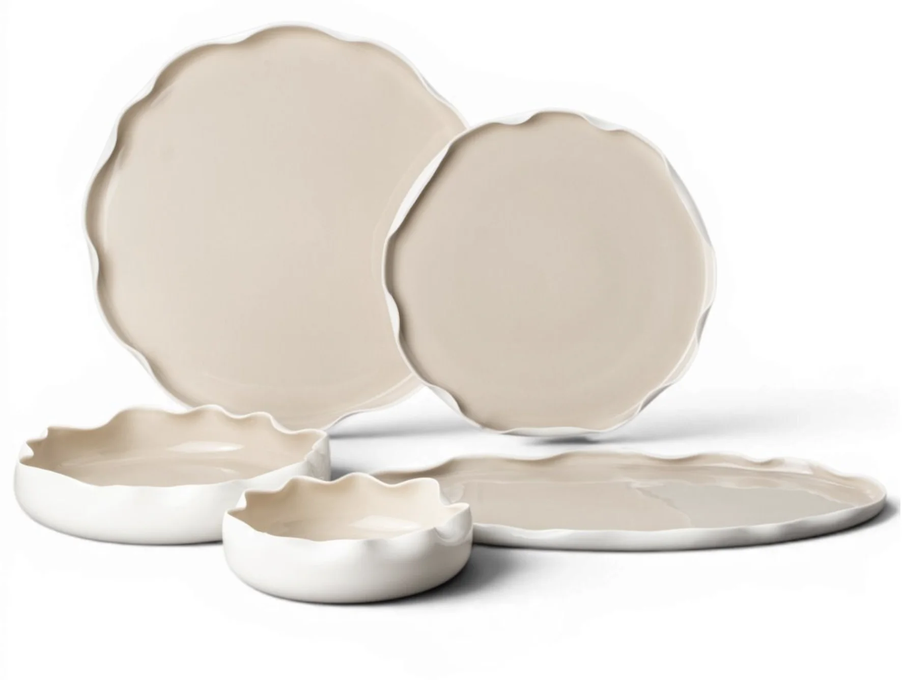 Nice Serviesset | Wit-Beige 25-Delig