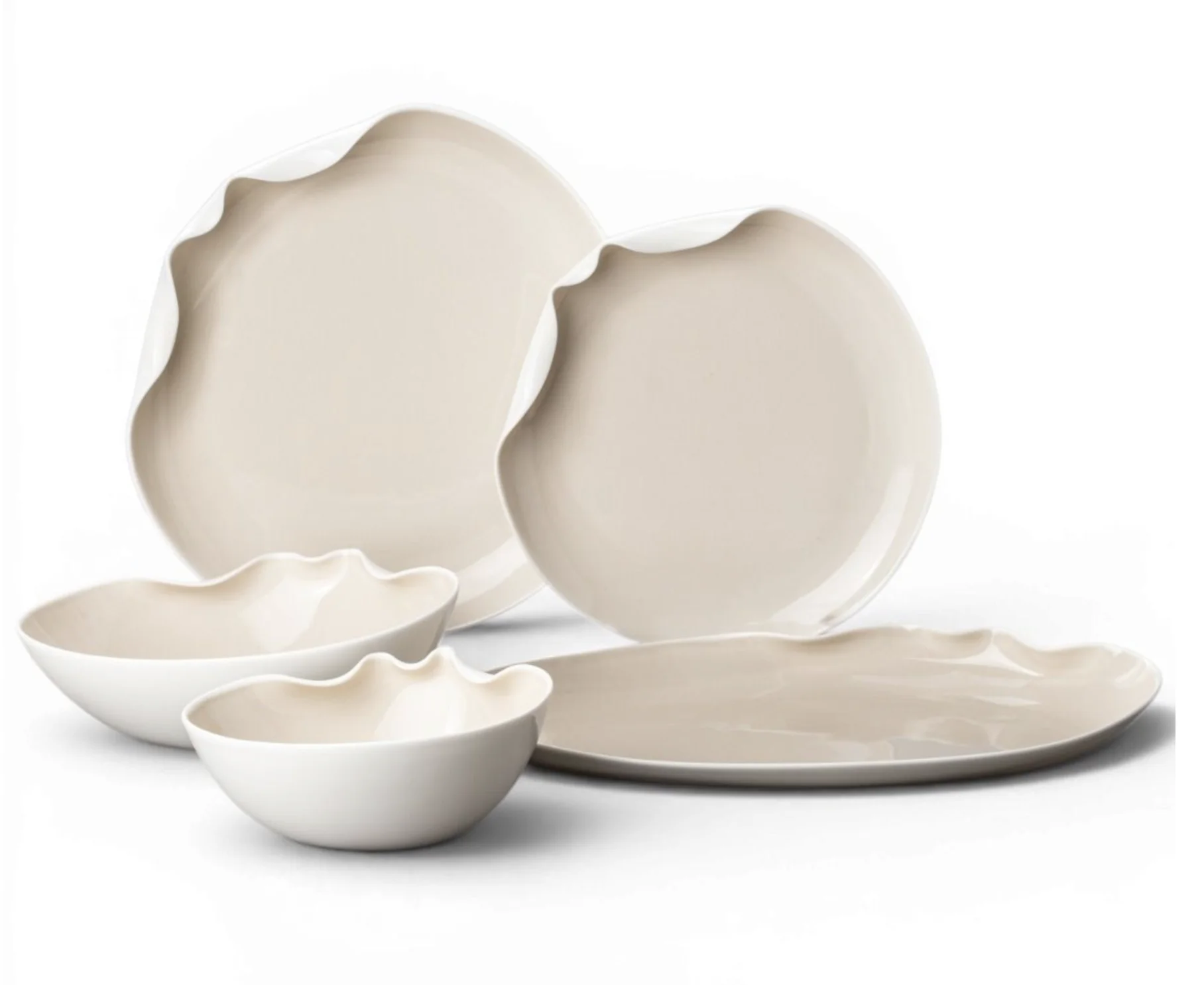 Miramas Serviesset | Wit-Beige 25-Delig