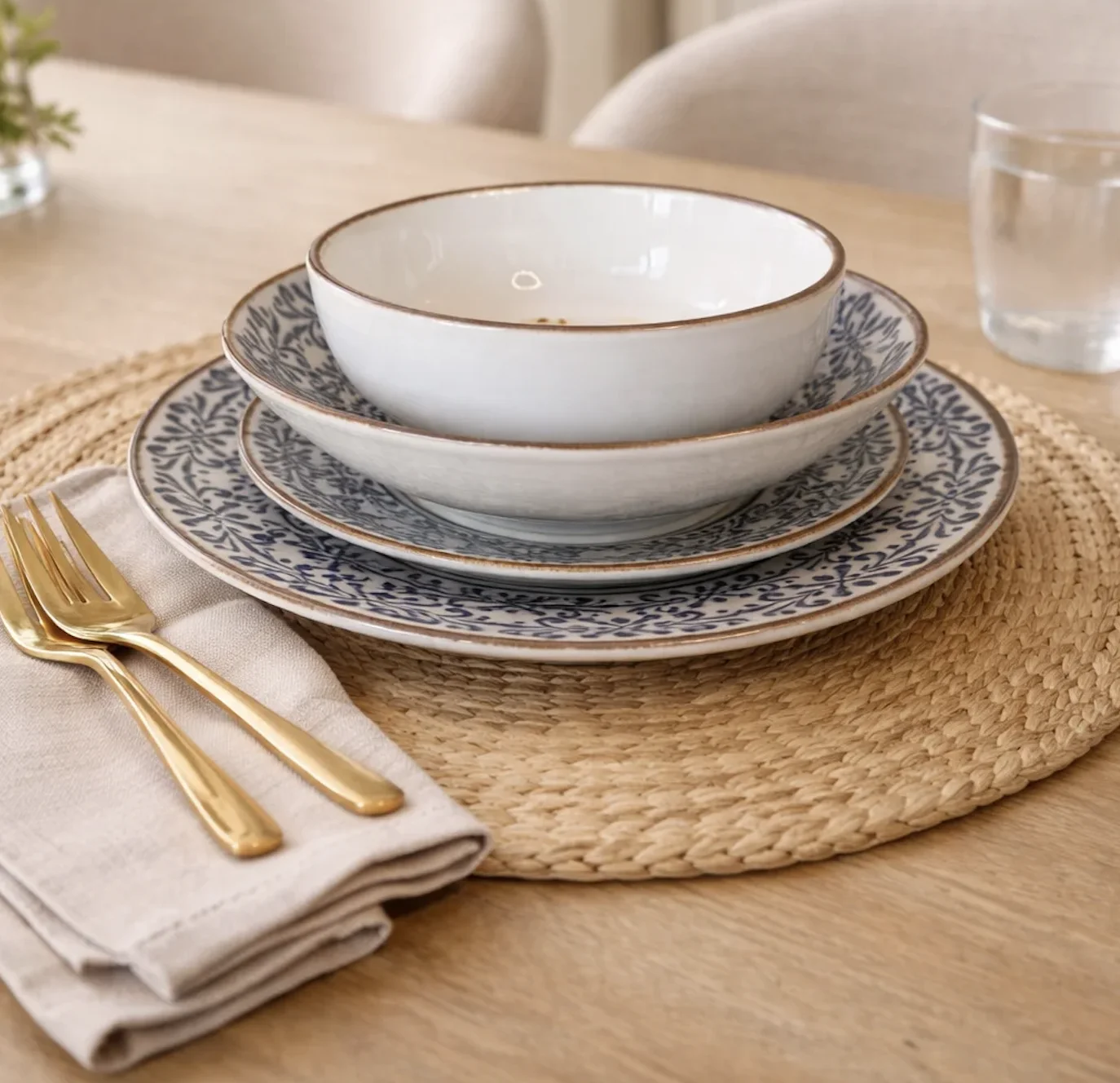 Azul Blue 24 Delig Servies Set