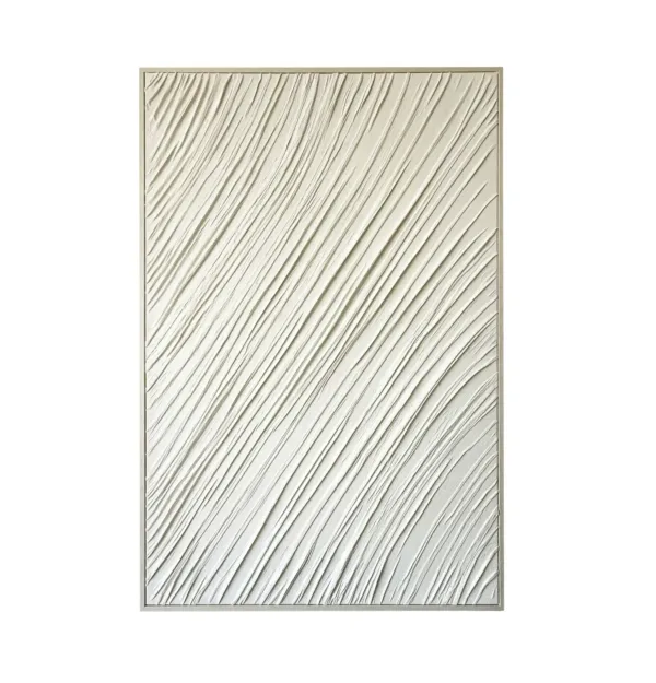 Wanddecoratie XL | 80X120 CM Wit-Beige