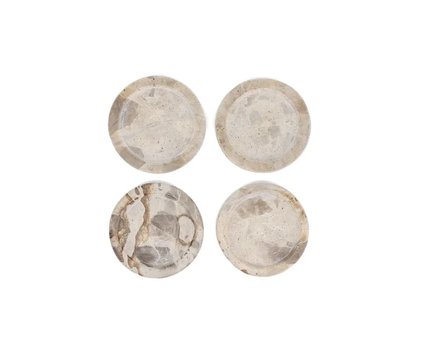 S|P Collection Glasonderzetter 10cm marmer beige Opus - set/4