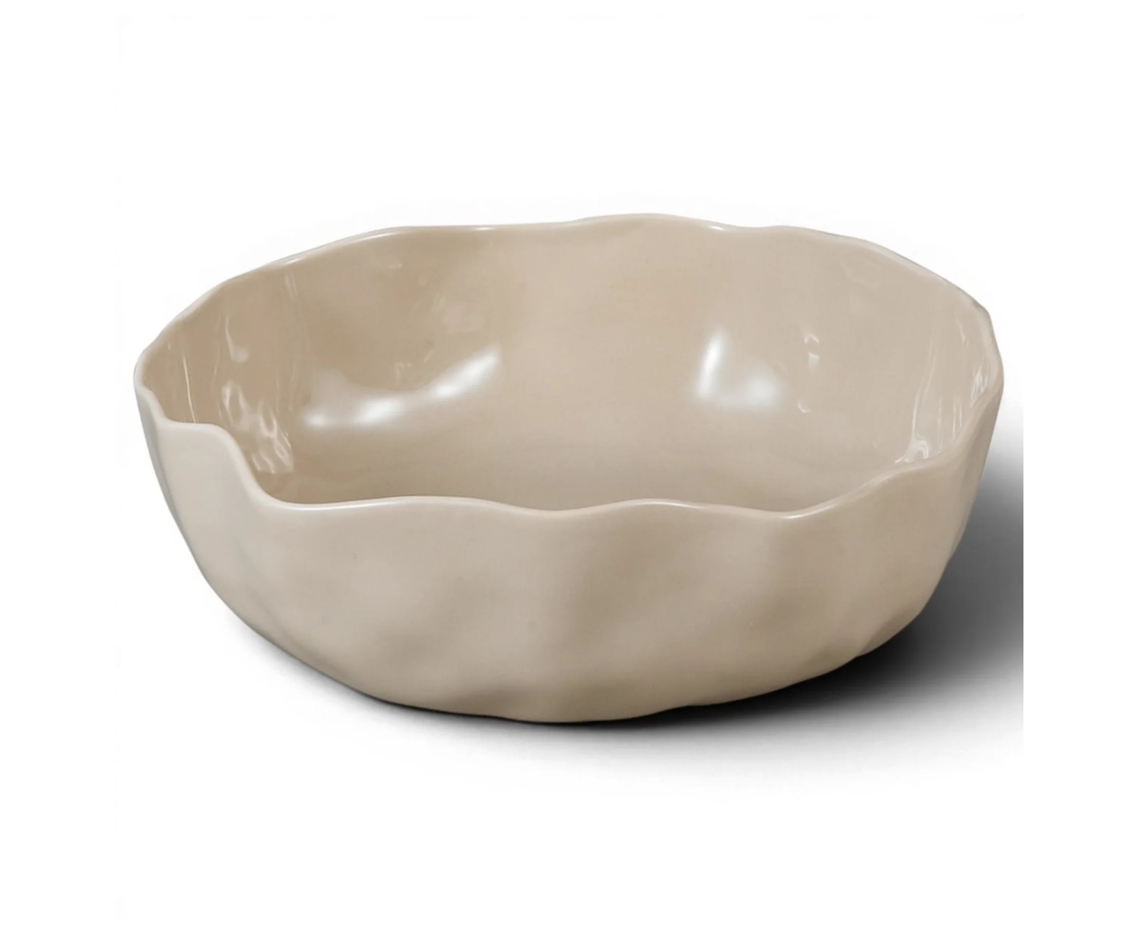 Angles Saladekom | Ø22,5 × 7,5 cm | Beige