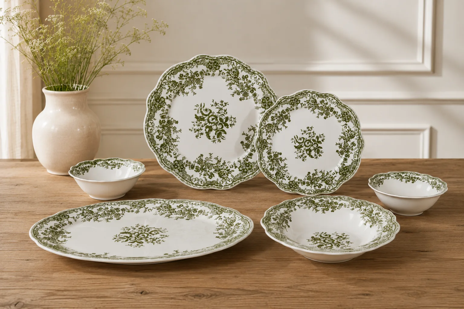 Heritage Groen – serviesset 25 Delig - Afbeelding 1