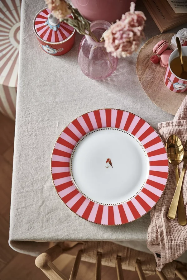 PIP Studio Love Birds Dinerbord Rood/Roze 26,5 cm