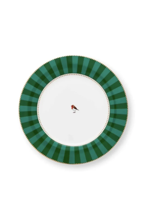 PIP Studio Love Birds Dinerbord Strepen Groen 26.5cm