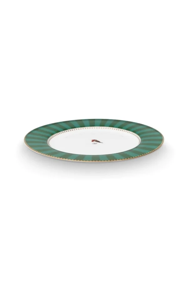 PIP Studio Love Birds Dinerbord Strepen Groen 26.5cm