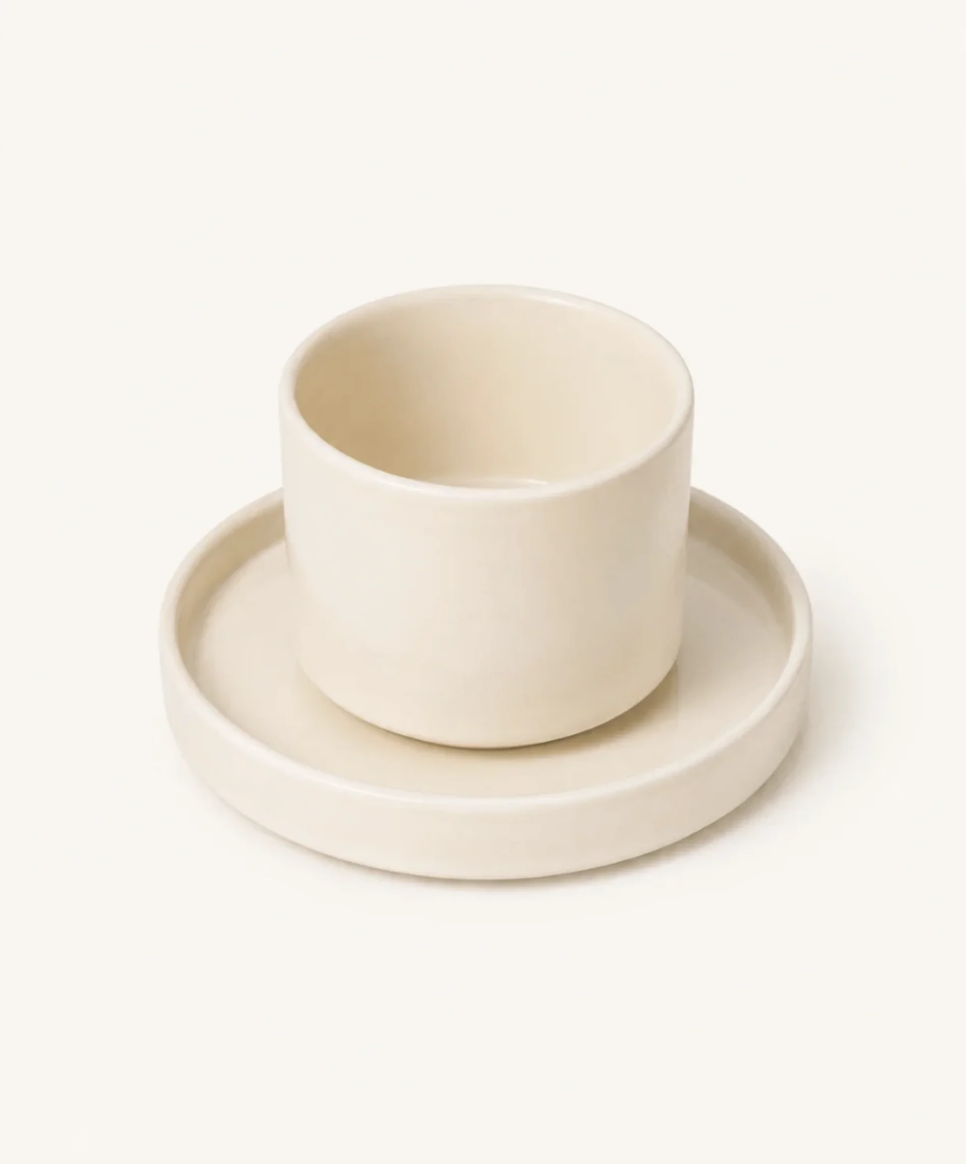 Noa Beige Koffiekopjes Set 4-delig