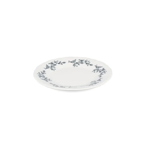Bon Bistro Plat Bord 27cm Black Flower Retro