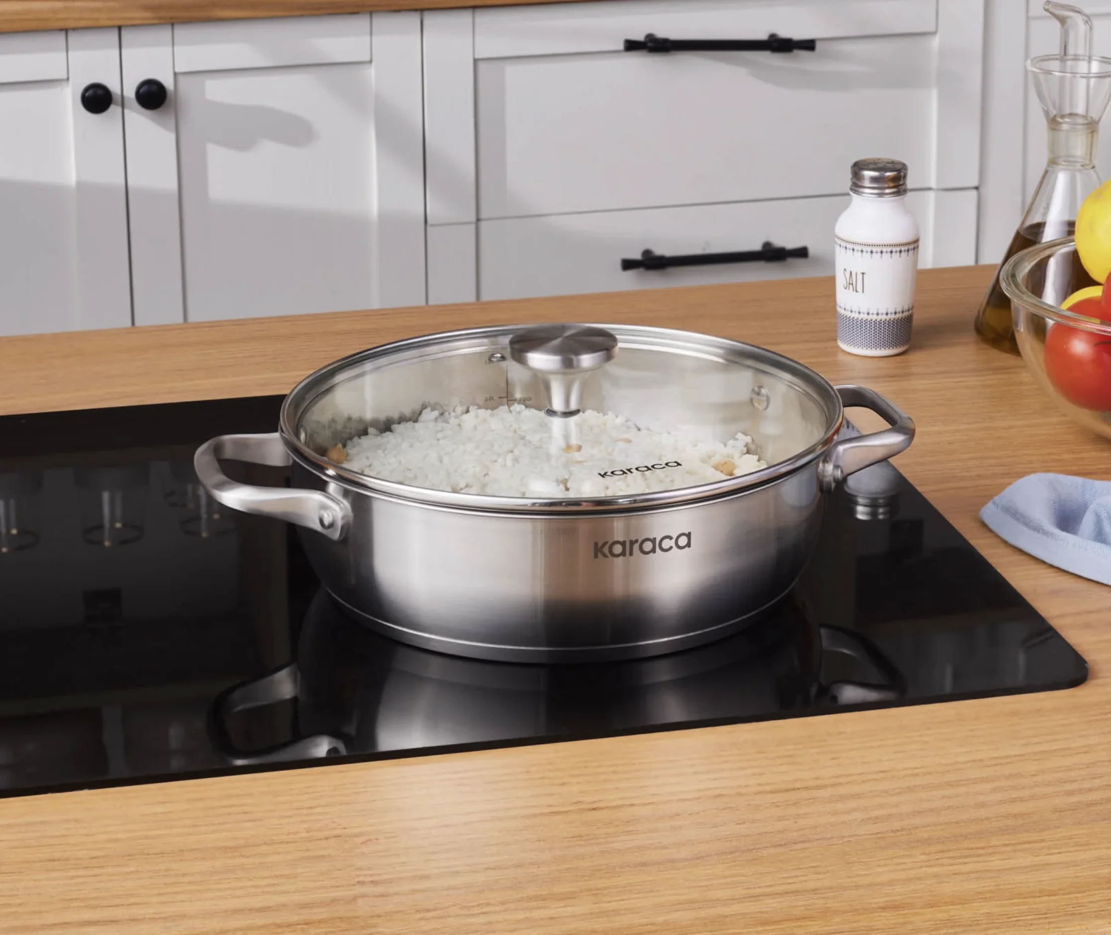 Karaca Elite Steel ondiepe kookpot 26 cm – 3,4 Liter