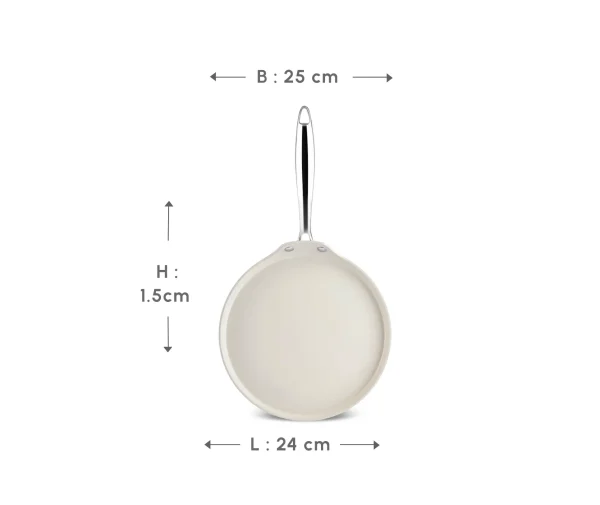 Karaca Swiss Crystal Almond Cream Pannenkoekenpan 25 cm