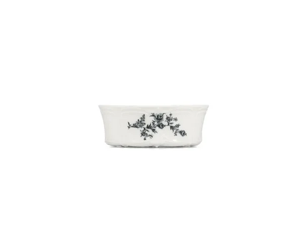 Bon Bistro Kom 13XH5cm Black Flower Retro