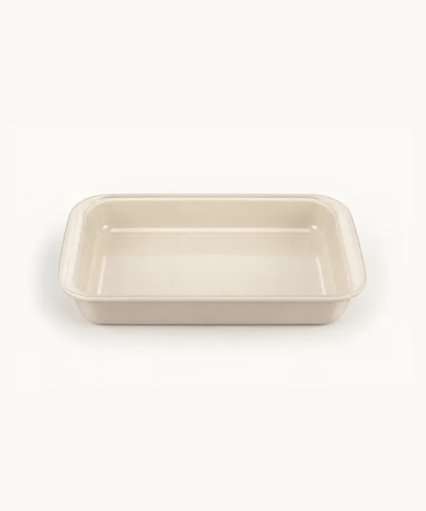 Rechthoekige Ovenschaal van glas – Beige – 2200 ml