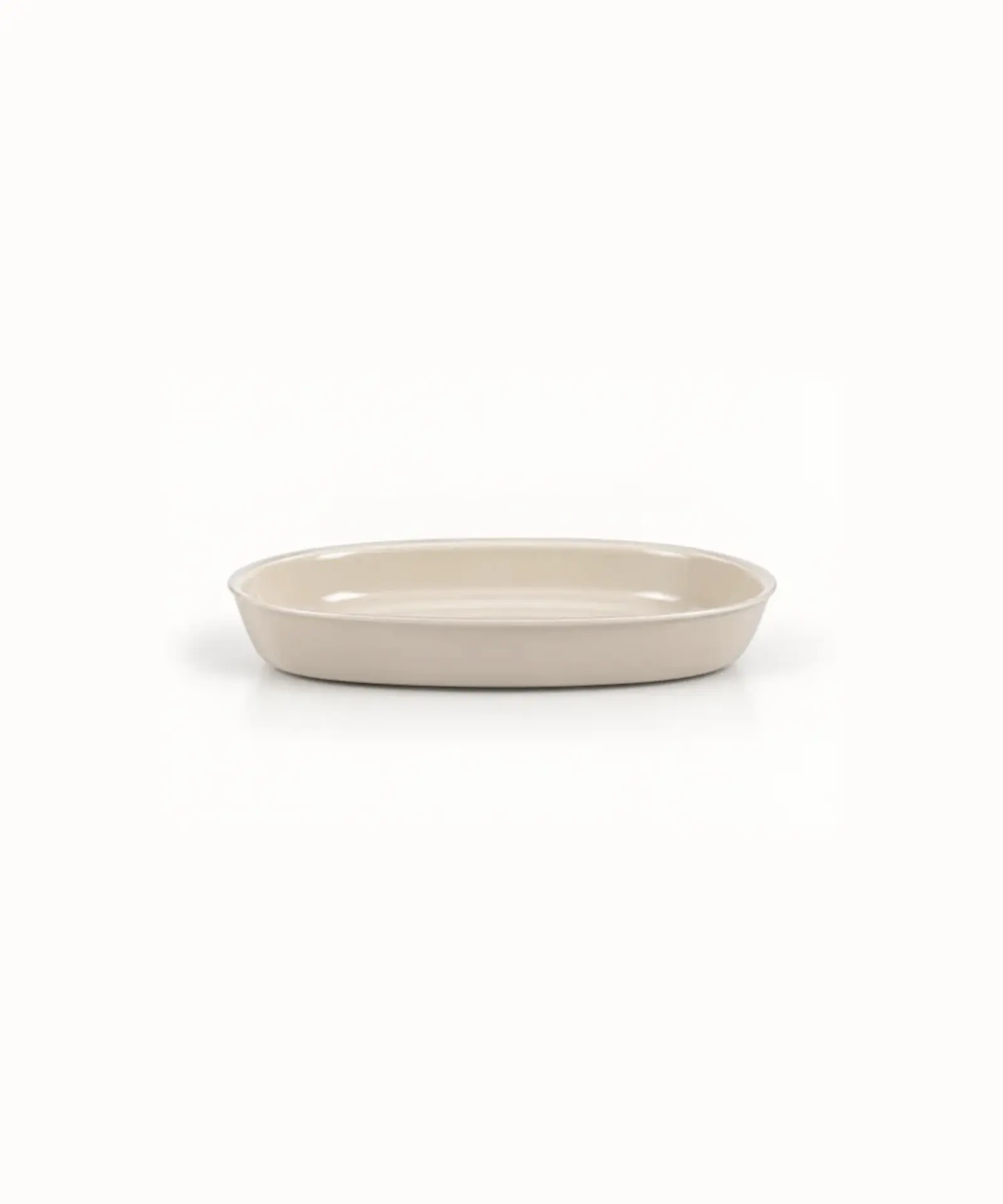 Ovale Ovenschaal van glas – Beige – 1600 ml