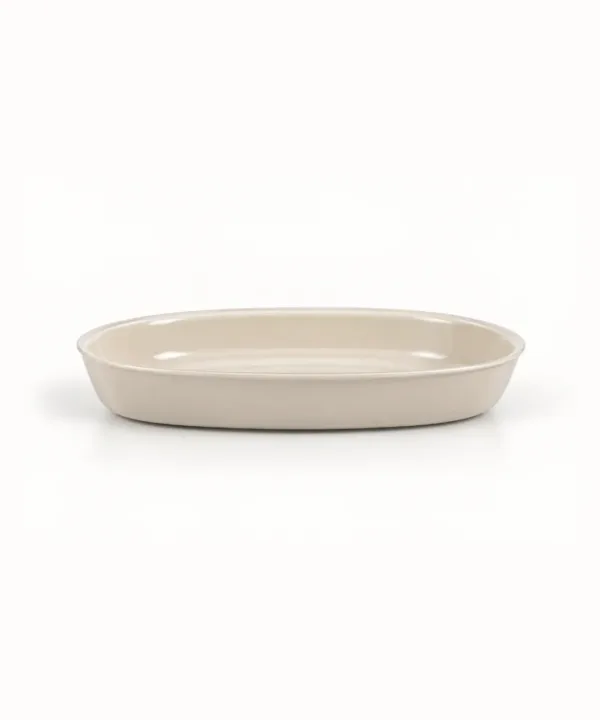 Ovale Ovenschaal van glas – Beige – 3200 ml