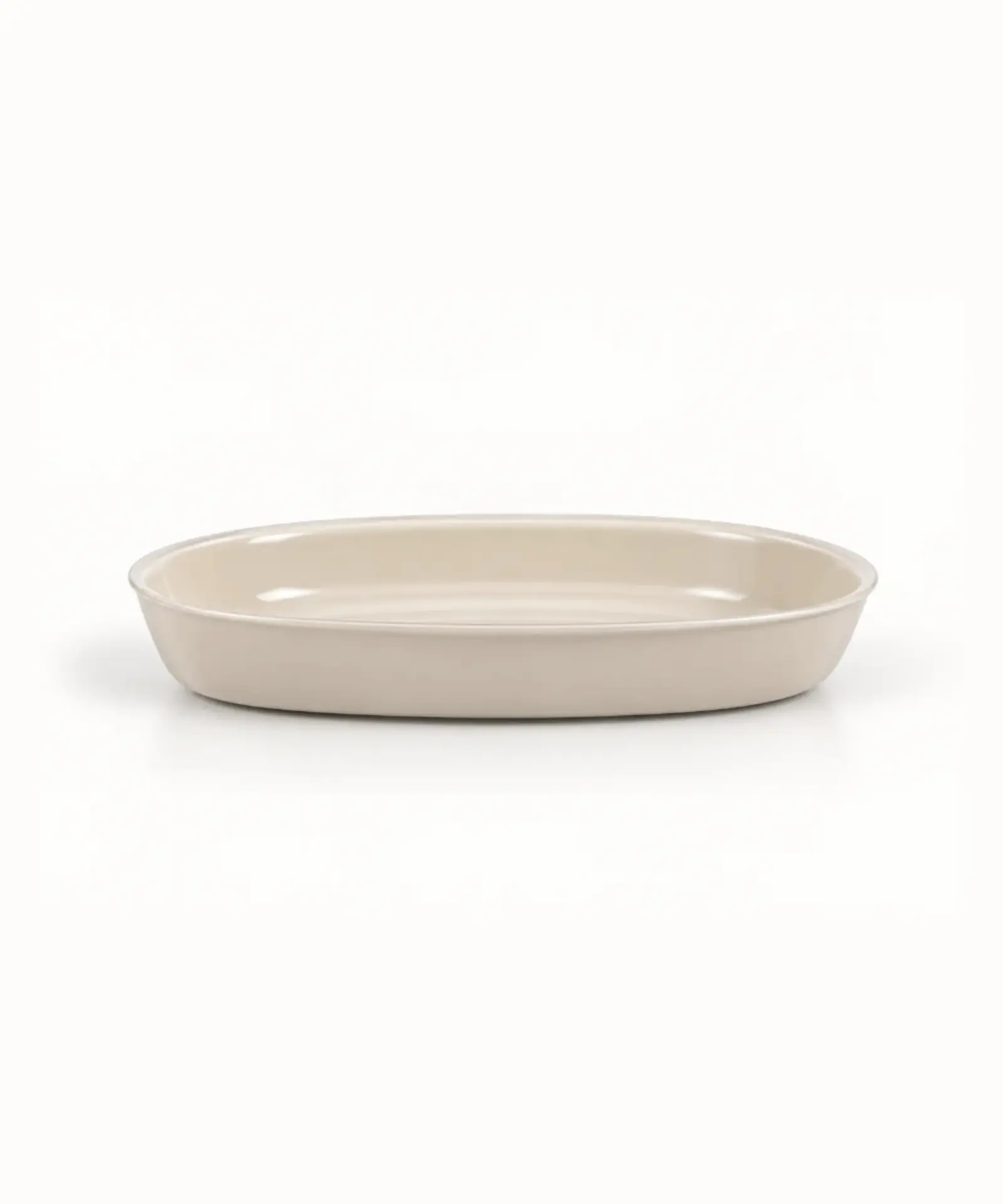 Ovale Ovenschaal van glas – Beige – 3200 ml