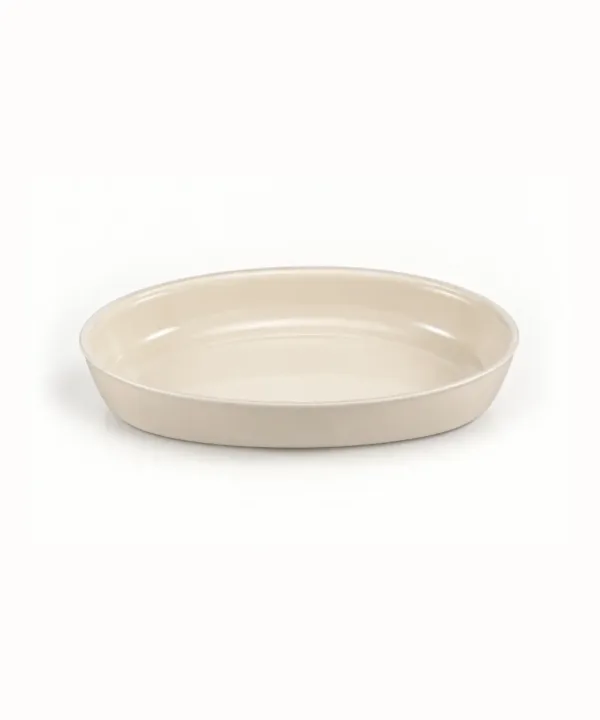Ovale Ovenschaal van glas – Beige – 3200 ml