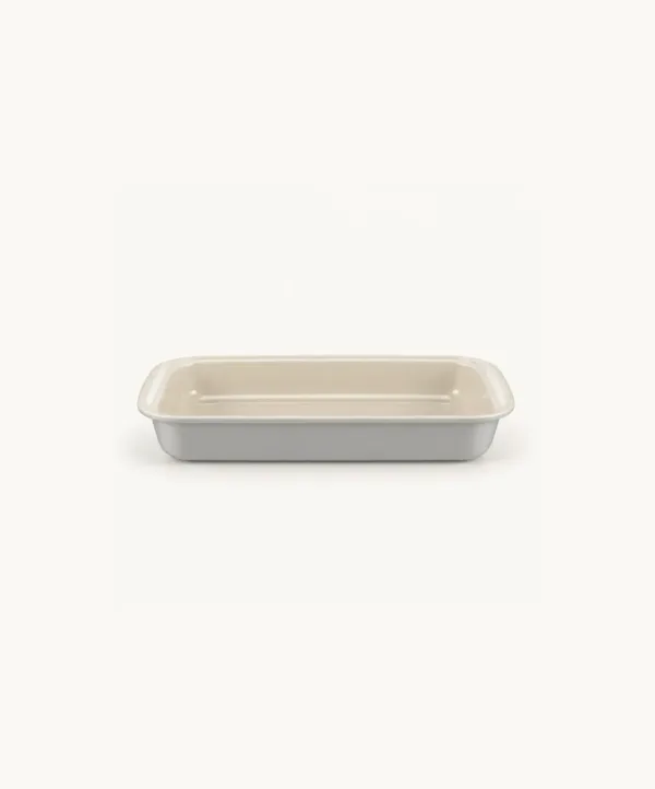 Rechthoekige Ovenschaal van glas Grijs-Beige – 1600 ml