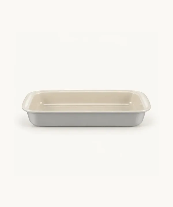 Rechthoekige Ovenschaal van glas Grijs- Beige – 2200 ml