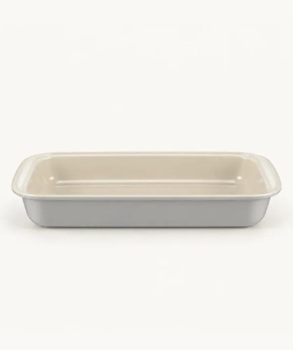 Rechthoekige Ovenschaal van glas Grijs- Beige – 3000 ml