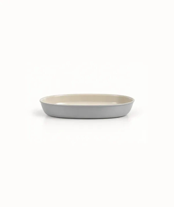 Ovale Ovenschaal van glas Grijs-Beige – 1600 ml