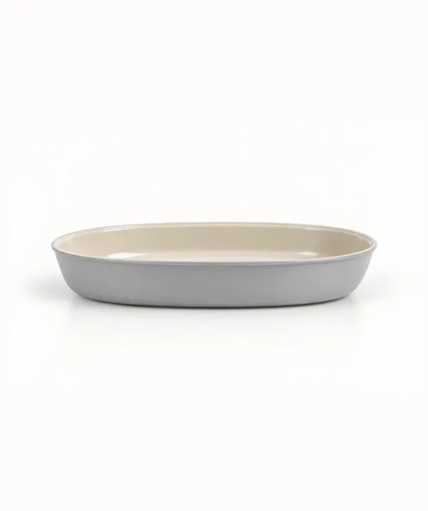 Ovale Ovenschaal van glas Grijs- Beige – 3200 ml