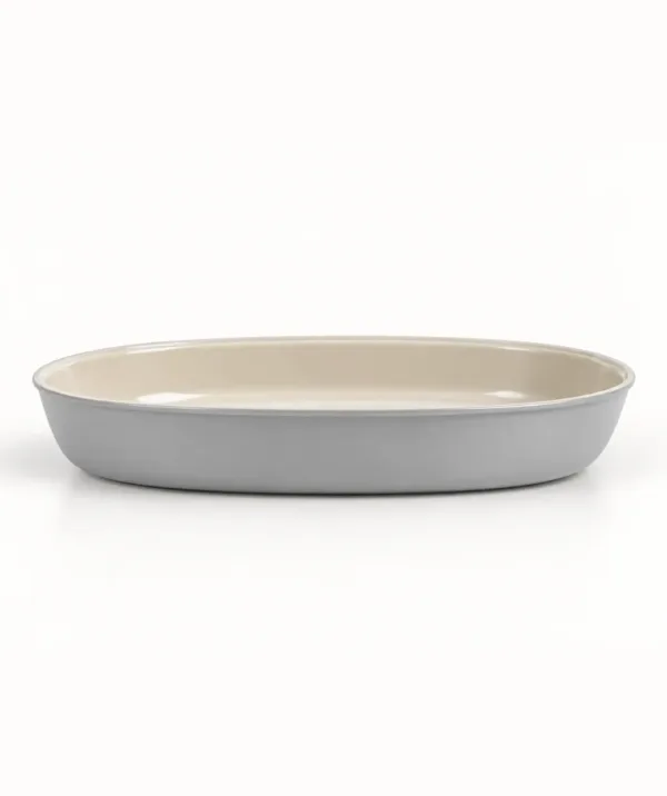 Ovale Ovenschaal van glas Grijs-Beige – 4000 ml