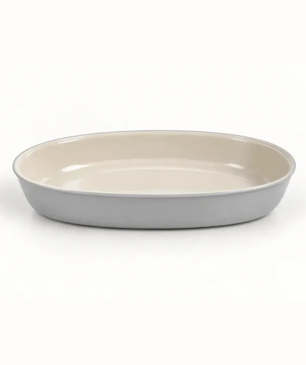 Ovale Ovenschaal van glas Grijs-Beige – 4000 ml