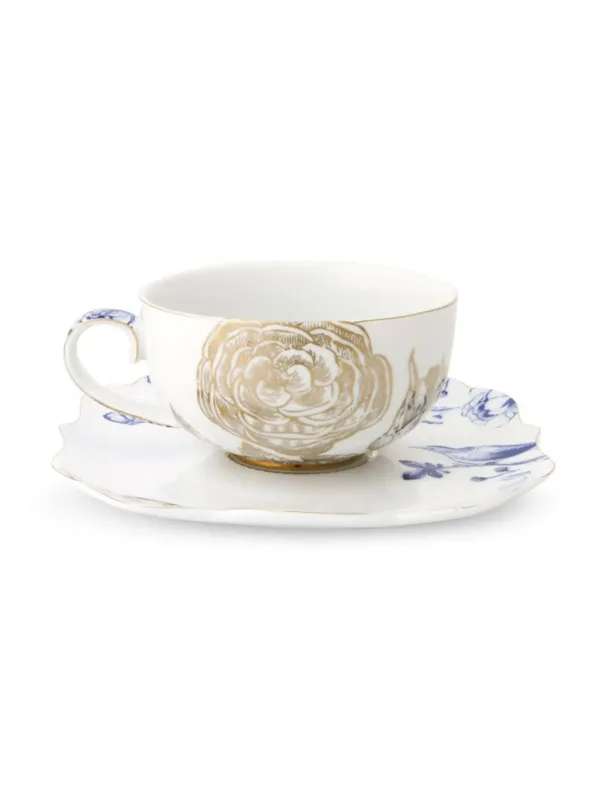 Pip Studio Royal White Thee Kop en Schotel