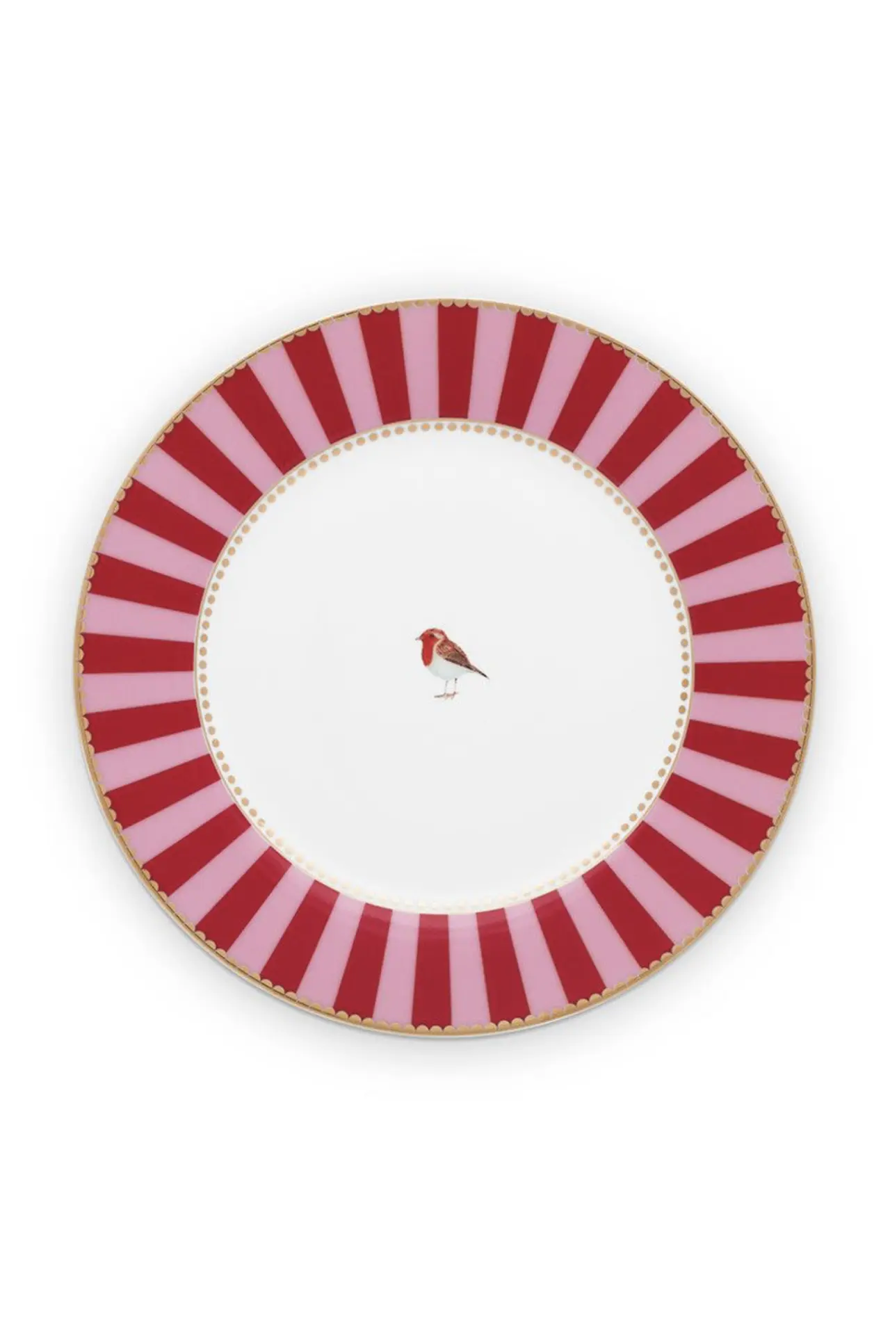 Pip Studio Love Birds Ontbijtbord Rood/Roze 21 cm