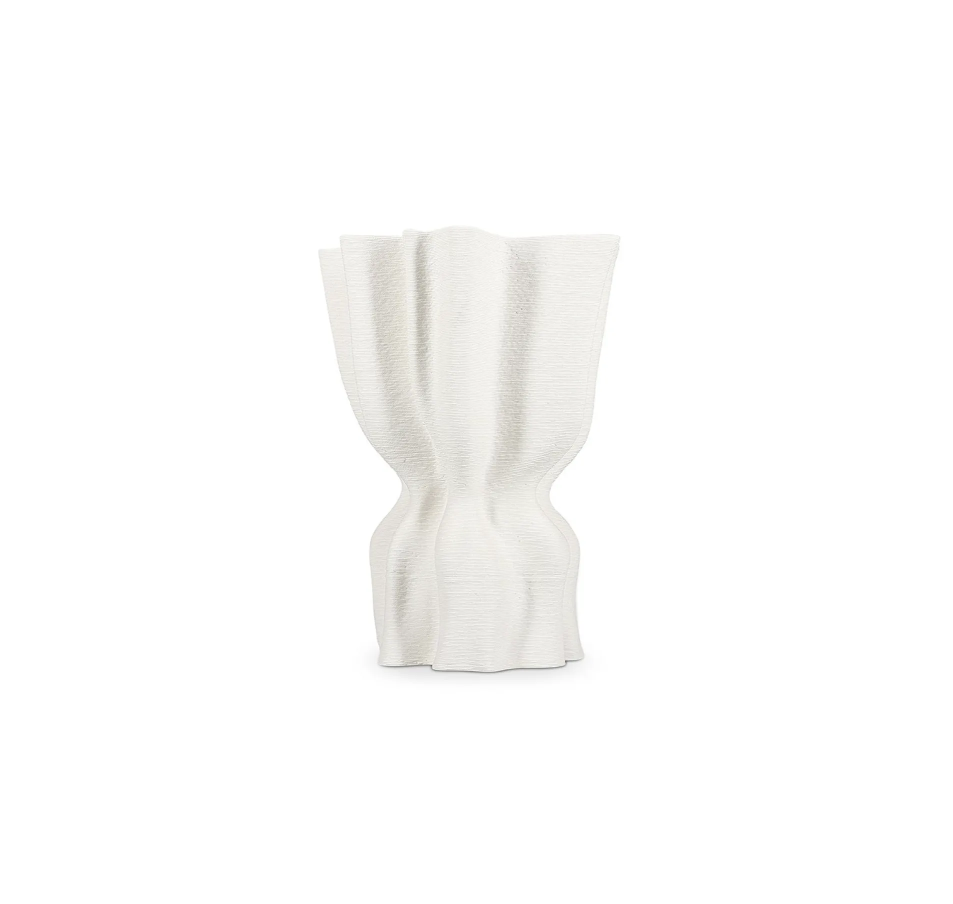 S&P Vaas 22x17,5xH29cm draped white Vea