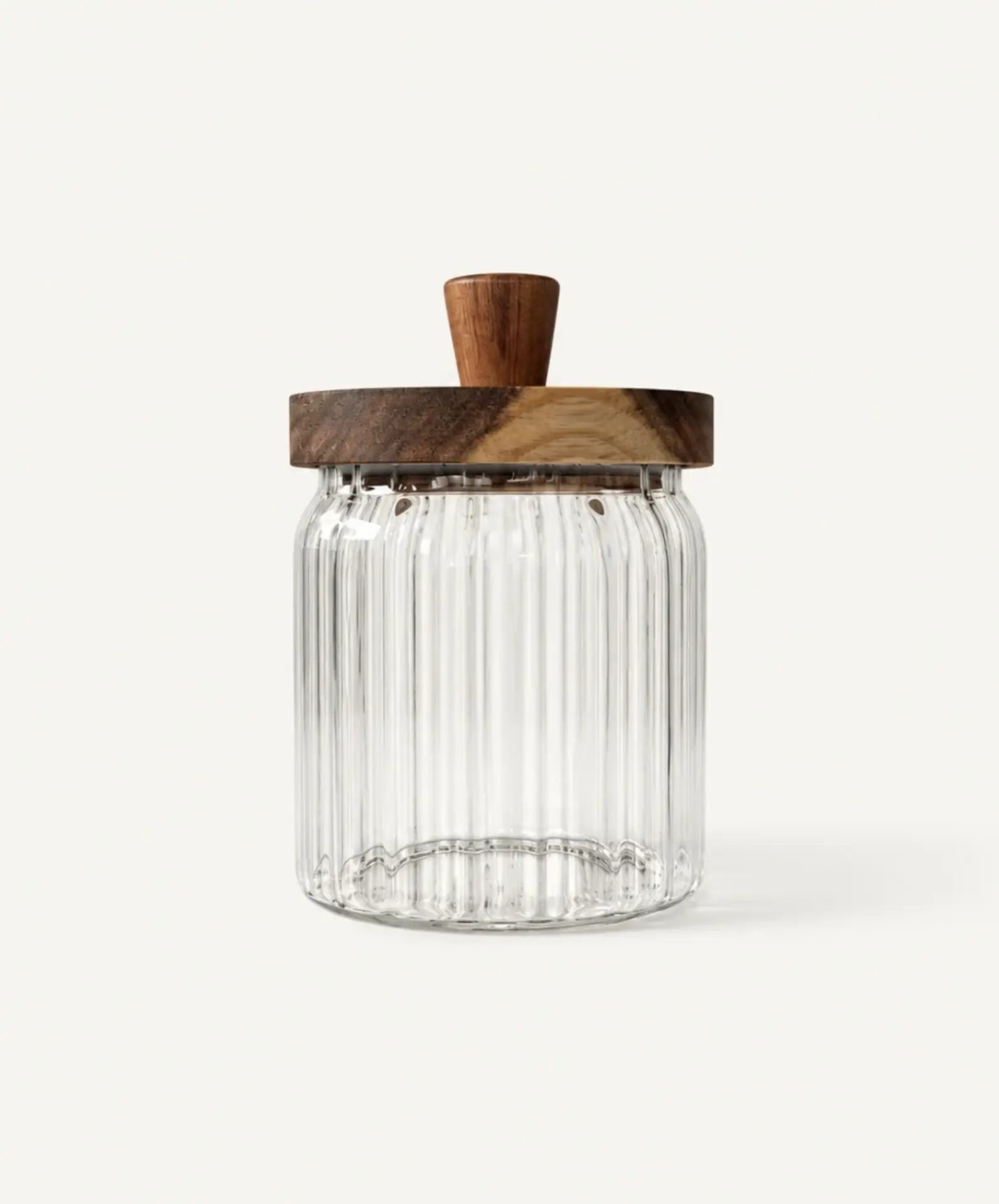 Voorraadpot Stripe met acaciahouten deksel, 500 ml