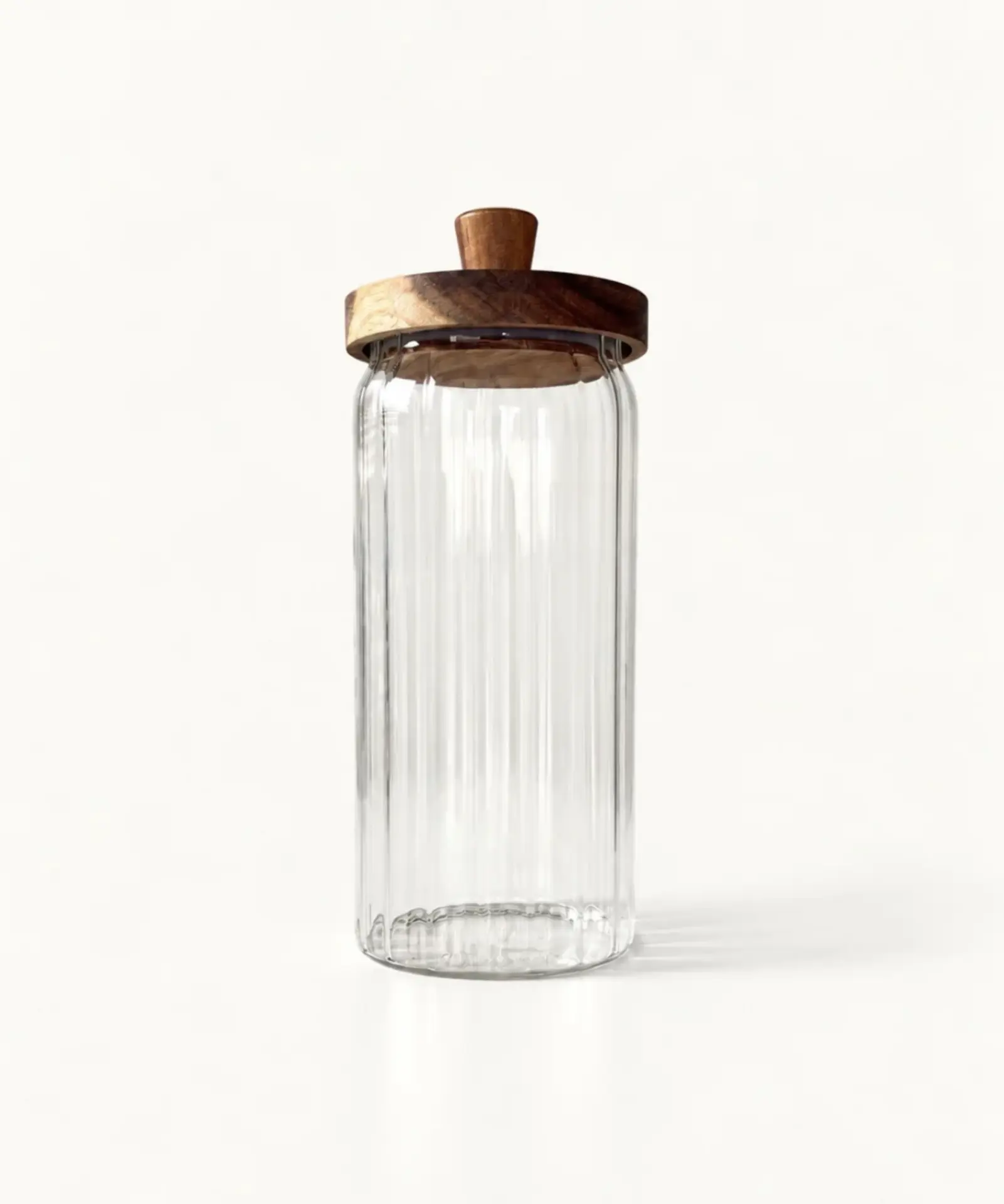Voorraadpot Stripe met acaciahouten deksel, 1000 ml