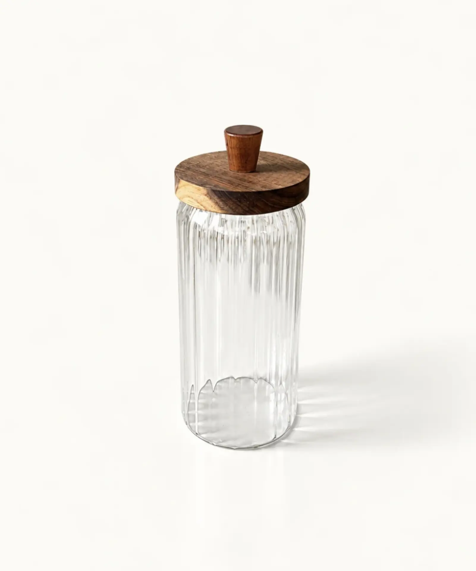 Voorraadpot Stripe met acaciahouten deksel, 1000 ml