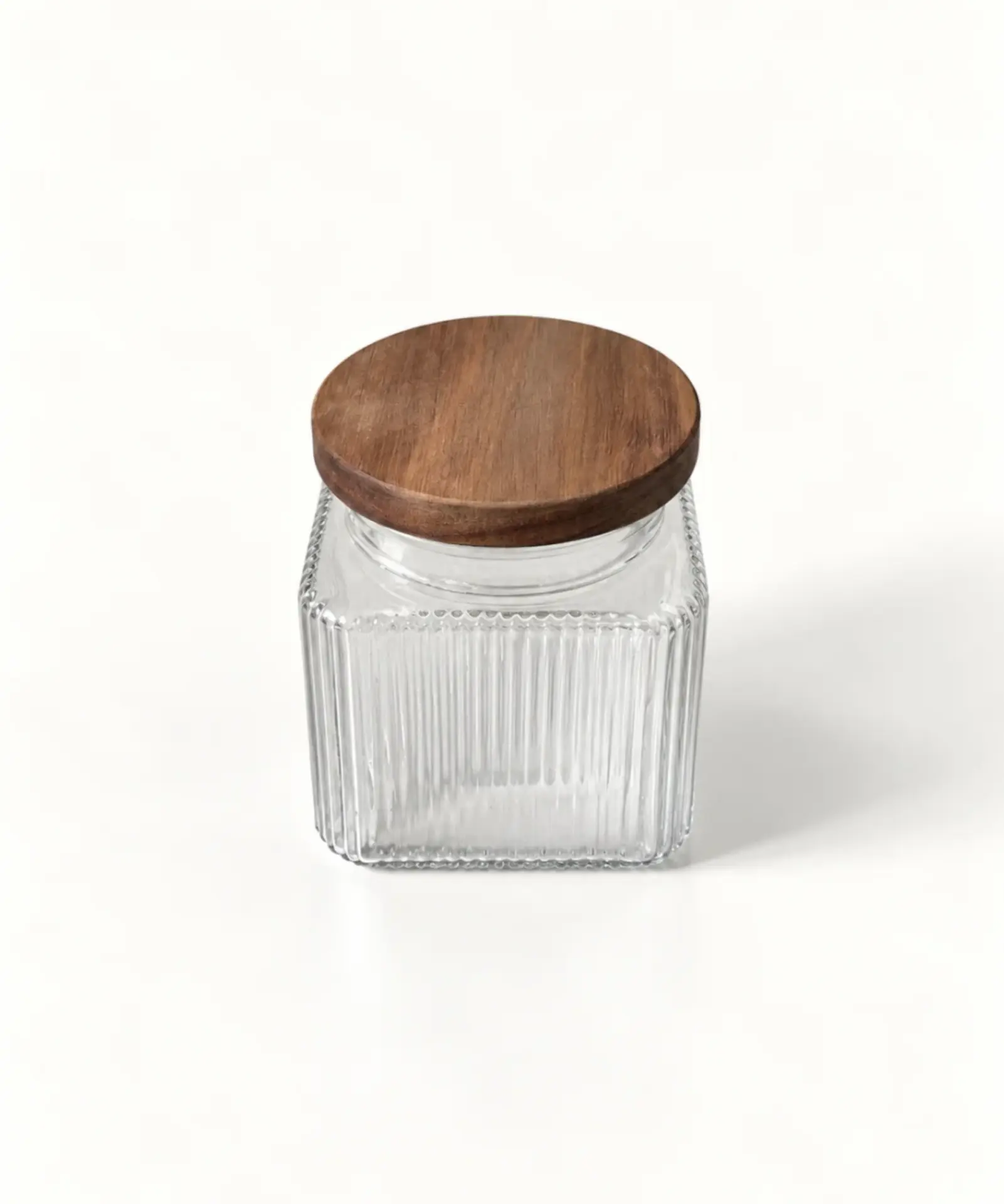 Voorraadpot Stripe met acaciahouten deksel, 1400 ml