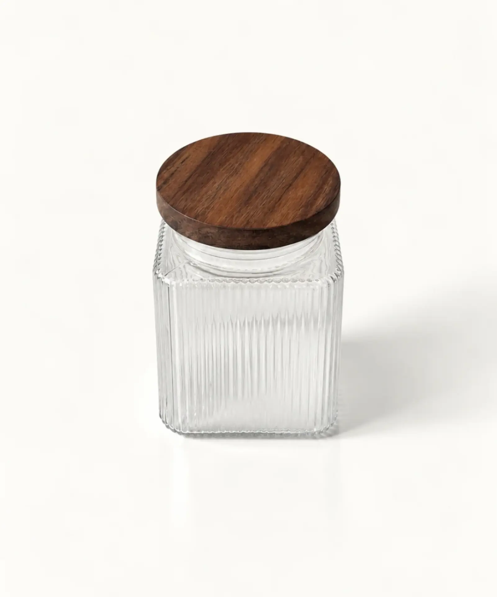 Voorraadpot Stripe met acaciahouten deksel, 1900 ml