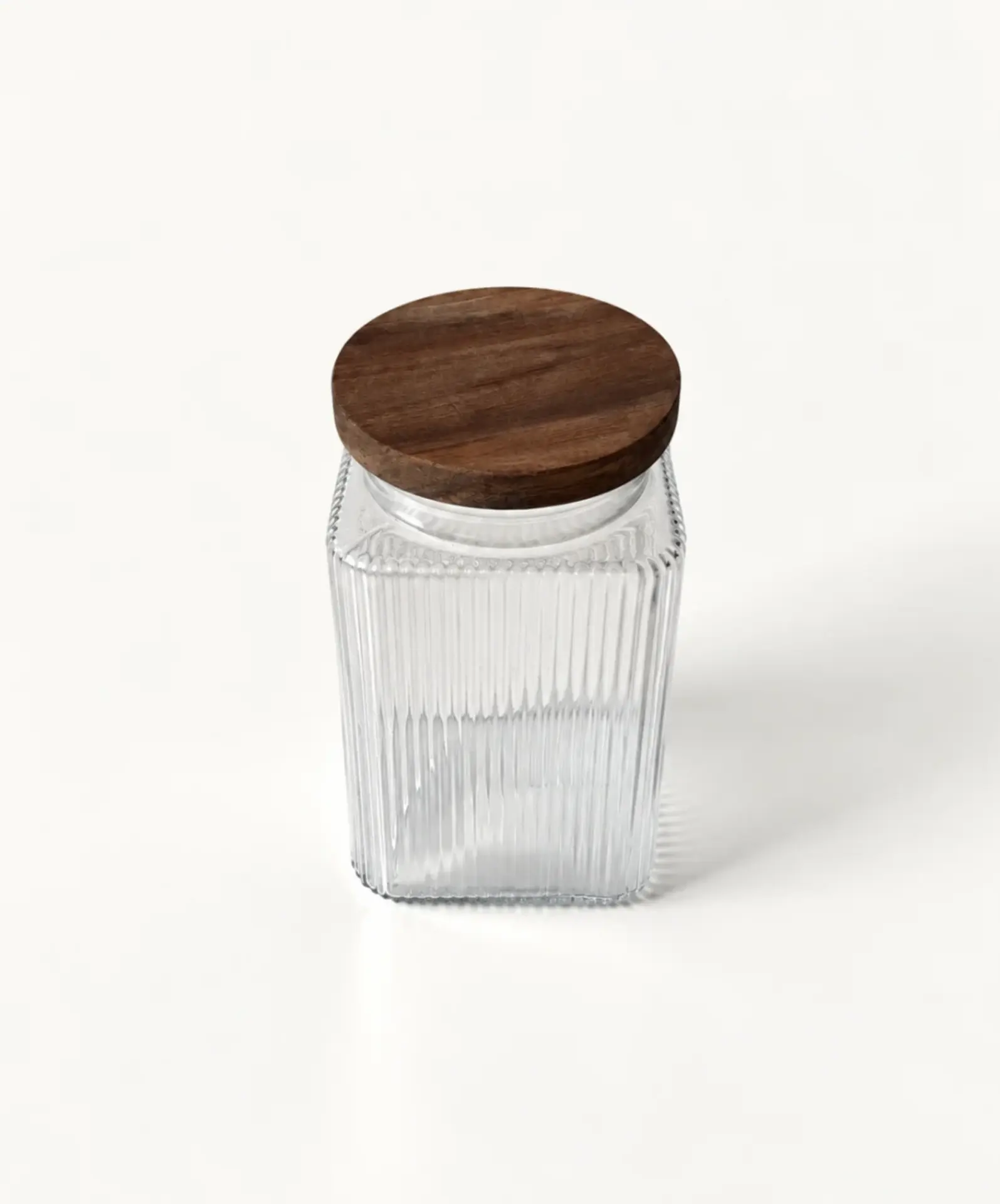 Voorraadpot Stripe met acaciahouten deksel, 2300 ml